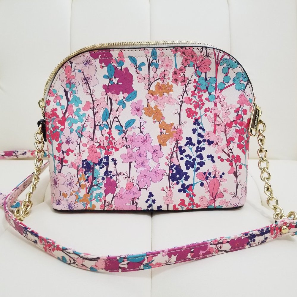 Steve Madden Floral Shoulder Bag with Gold-Tone hardware